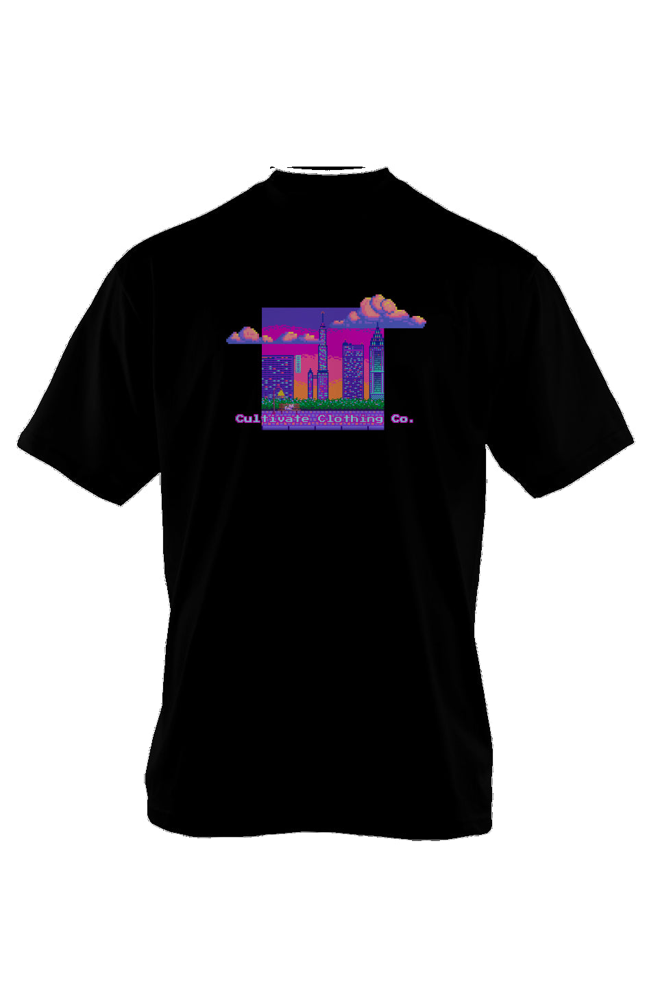 Pixel Skyline Oversized Heavyweight T Shirt