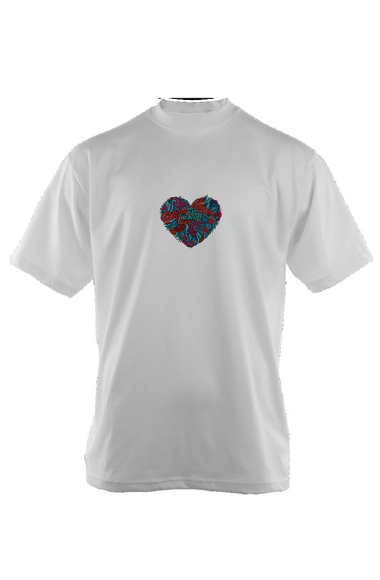 With All My Heart Oversized Heavyweight T Shirt